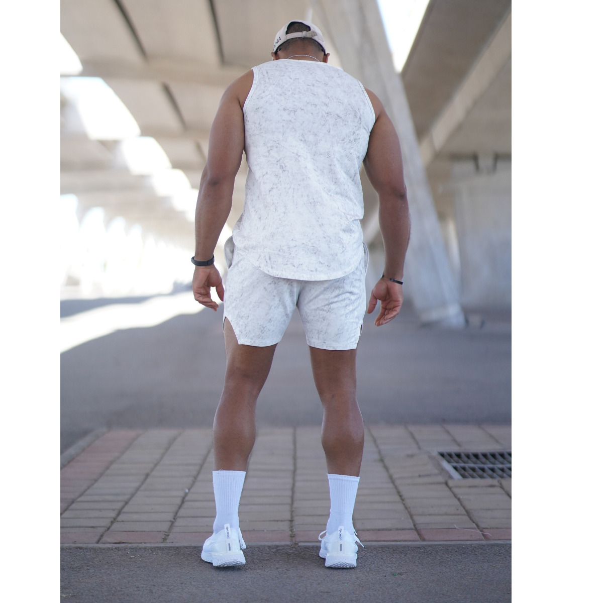 THE WOLFZ – Conjunto Camiseta sin Mangas y Short Arctic Marble Edition