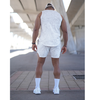 THE WOLFZ – Conjunto Camiseta sin Mangas y Short Arctic Marble Edition