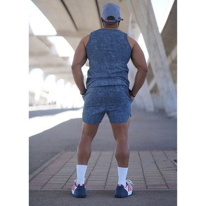 THE WOLFZ – Conjunto Camiseta sin Mangas y Short Arctic Marble Edition