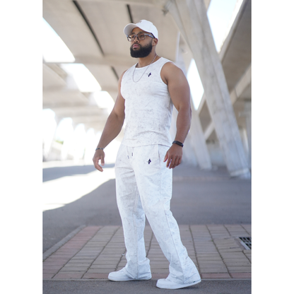 THE WOLFZ – Conjunto Camiseta sin Mangas y Pantalón Arctic Marble Edition