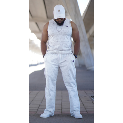 THE WOLFZ – Conjunto Camiseta sin Mangas y Pantalón Arctic Marble Edition