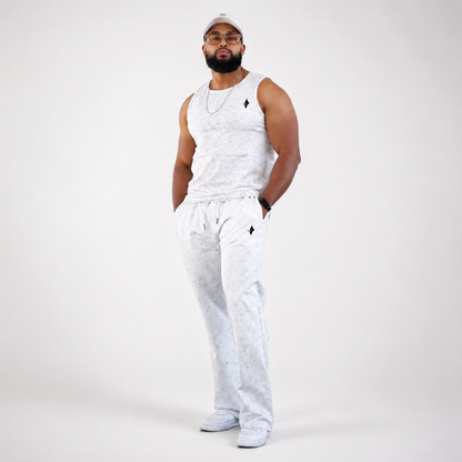 THE WOLFZ – Conjunto Camiseta sin Mangas y Pantalón Arctic Marble Edition