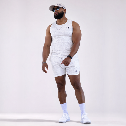 THE WOLFZ – Conjunto Camiseta sin Mangas y Short Arctic Marble Edition